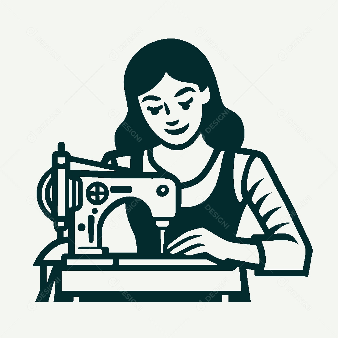 Modelo de Logo de Costura Vetor EPS