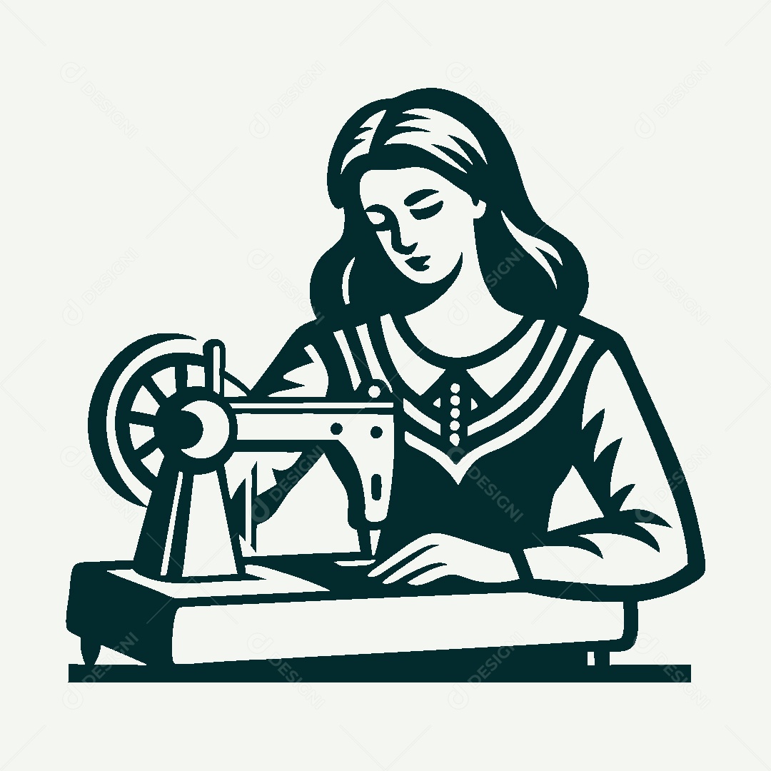 Modelo de Logo de Costura Vetor EPS