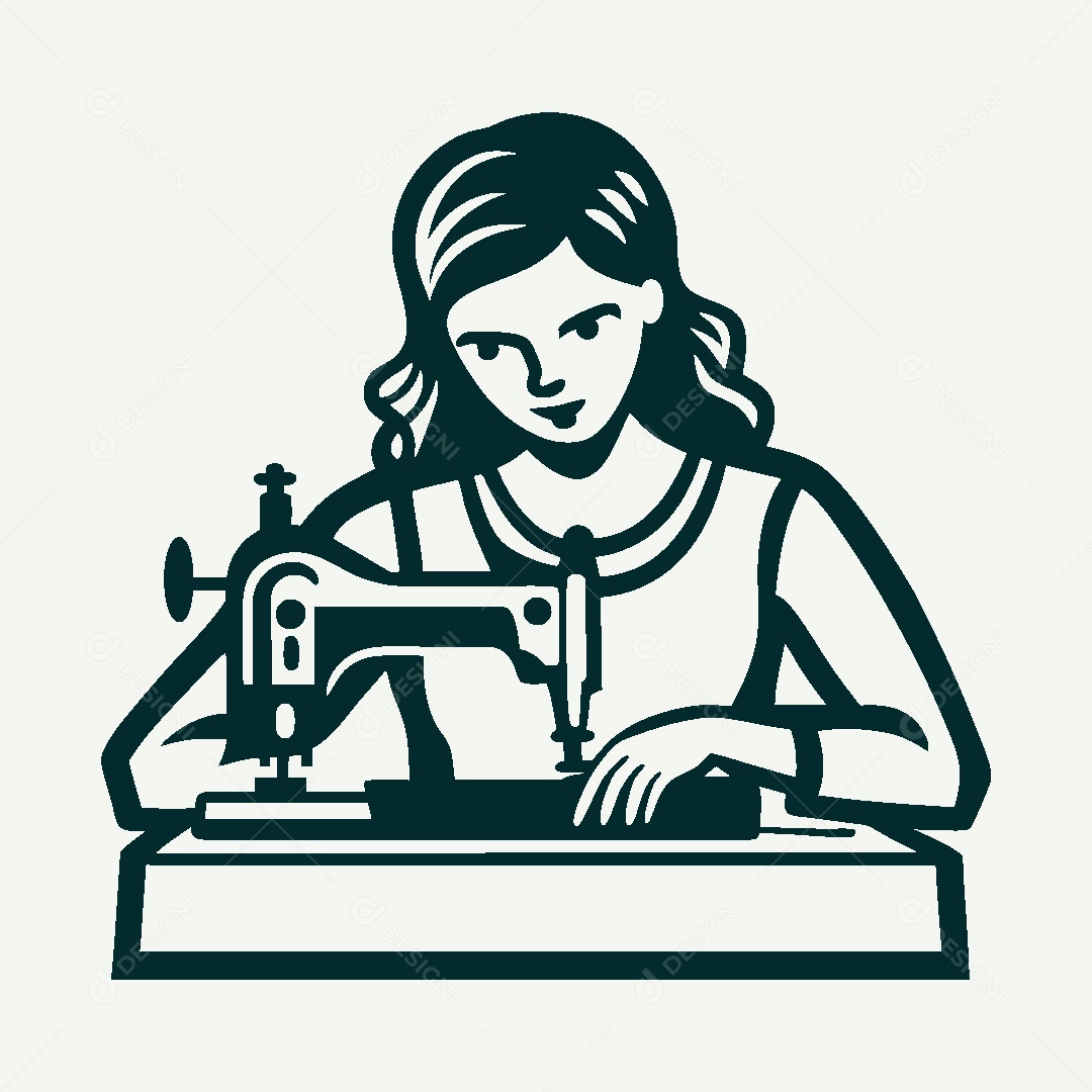 Modelo de Logo de Costura Vetor EPS