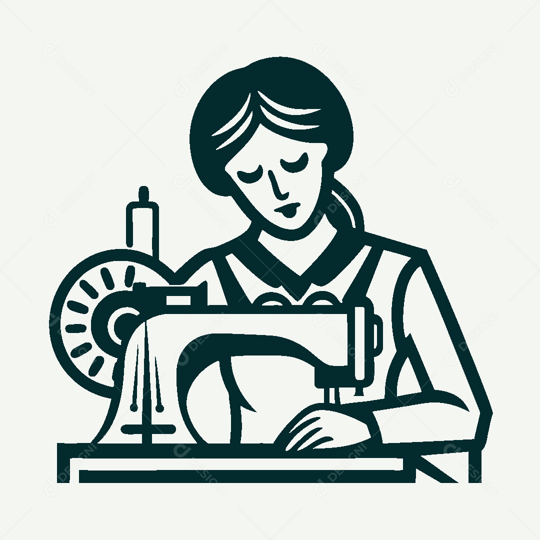 Modelo de Logo de Costura Vetor EPS