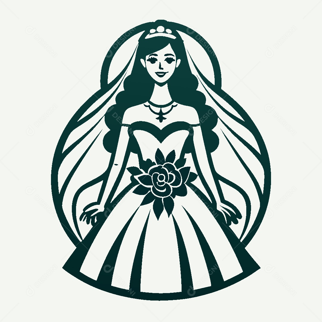 Modelo de Logo de Noiva Vetor EPS