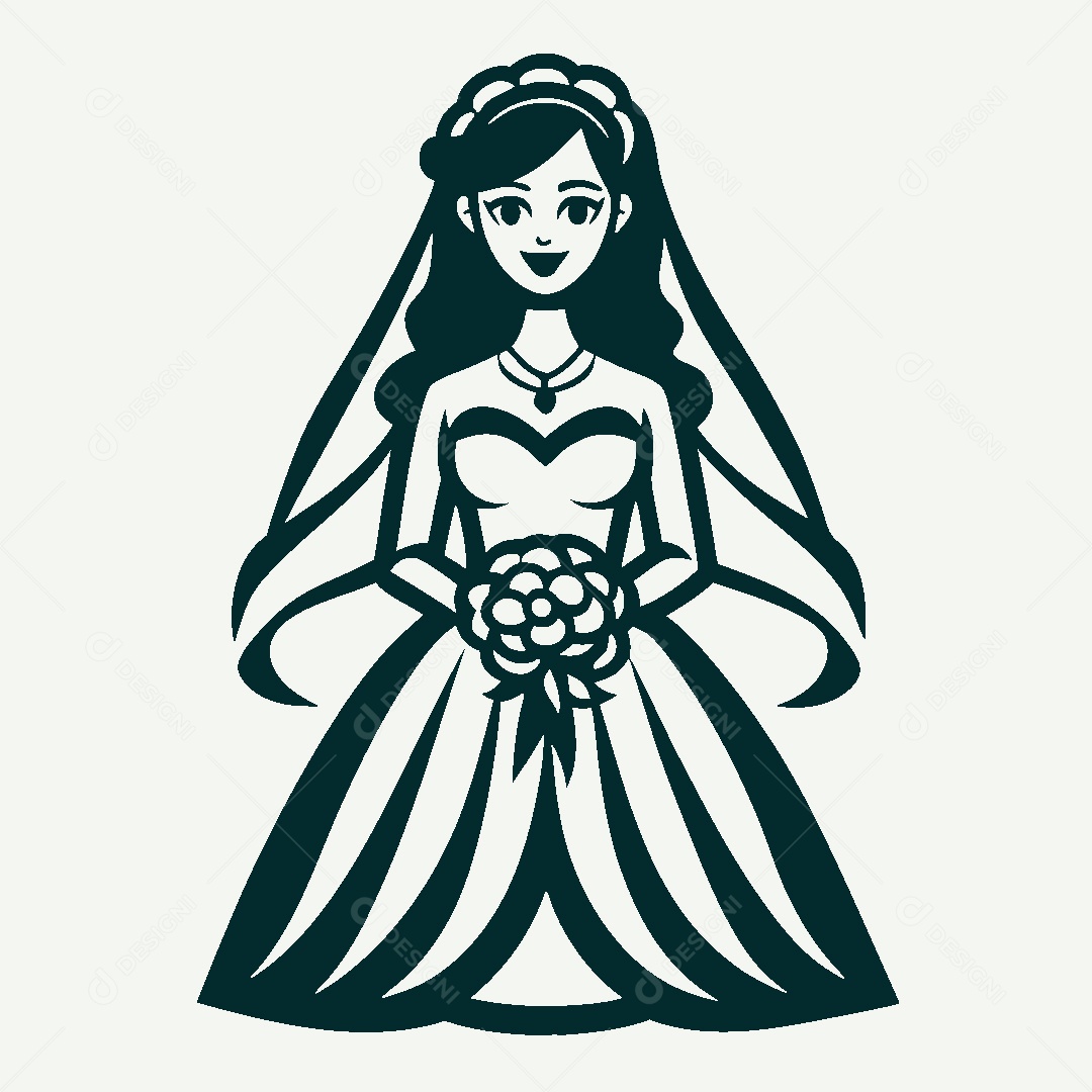 Modelo de Logo de Noiva Vetor EPS