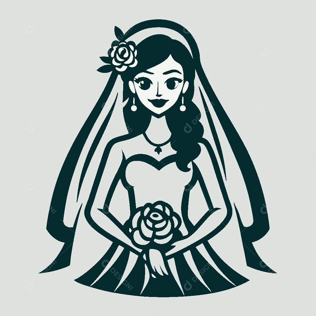 Modelo de Logo de Noiva Vetor EPS