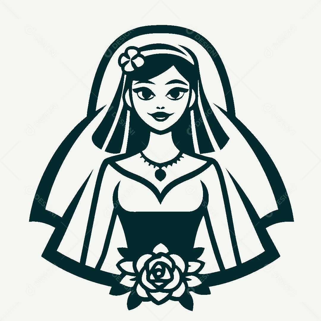 Modelo de Logo de Noiva Vetor EPS