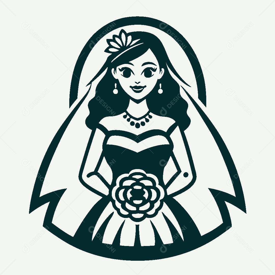 Modelo de Logo de Noiva Vetor EPS