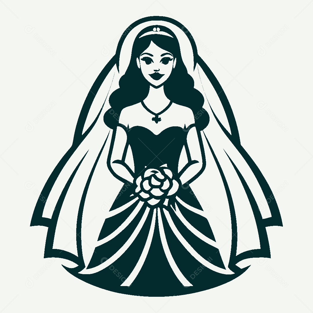 Modelo de Logo de Noiva Vetor EPS