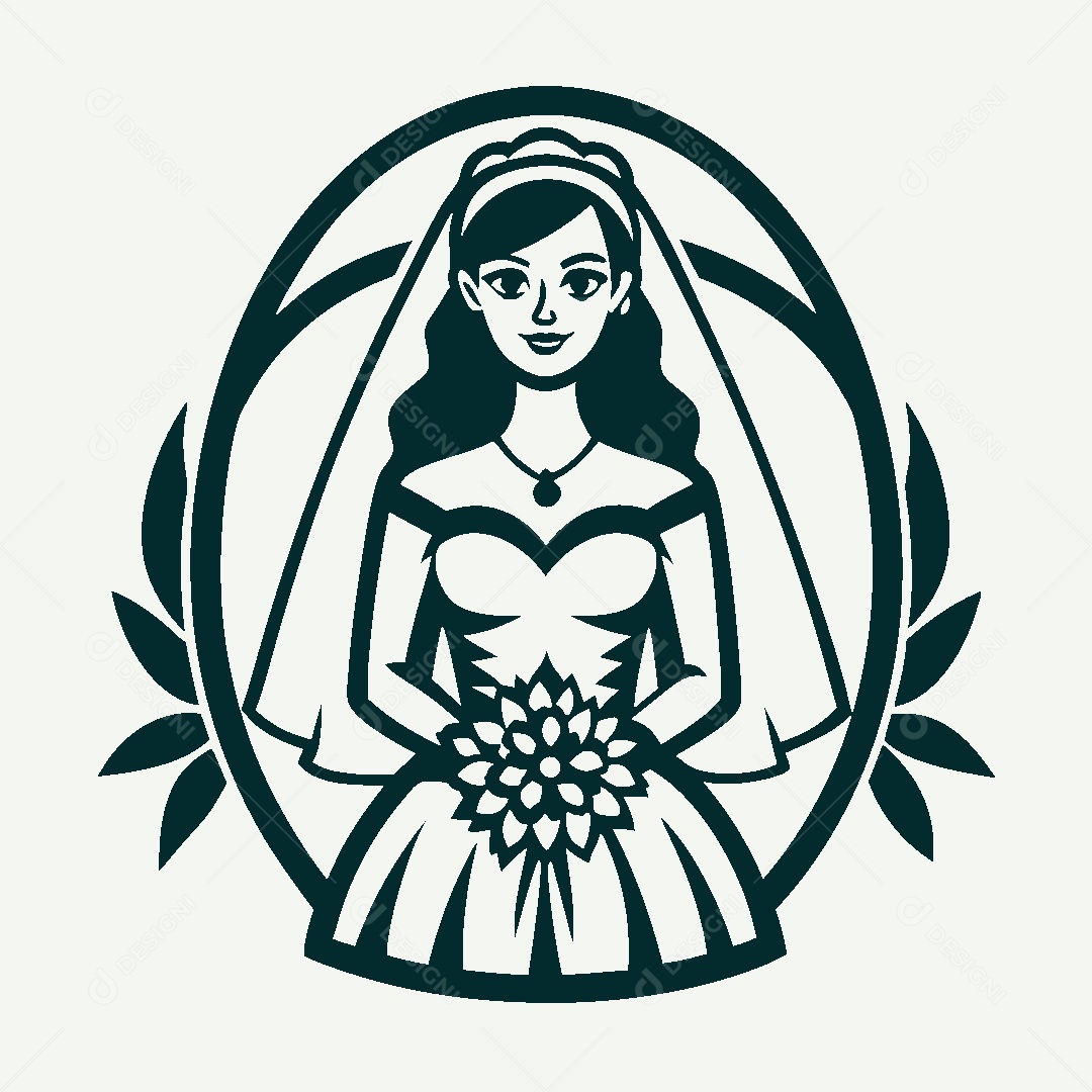 Modelo de Logo de Noiva Vetor EPS