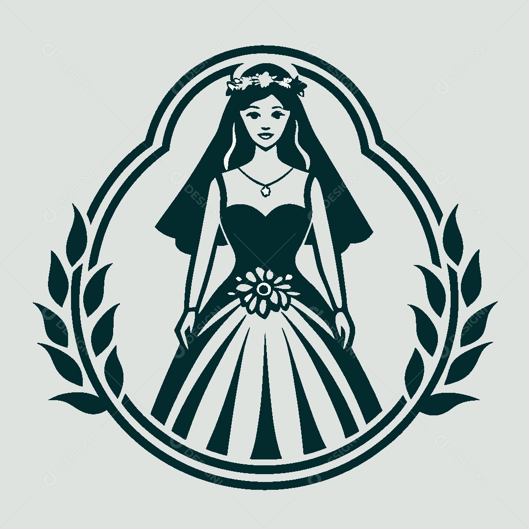 Modelo de Logo de Noiva Vetor EPS