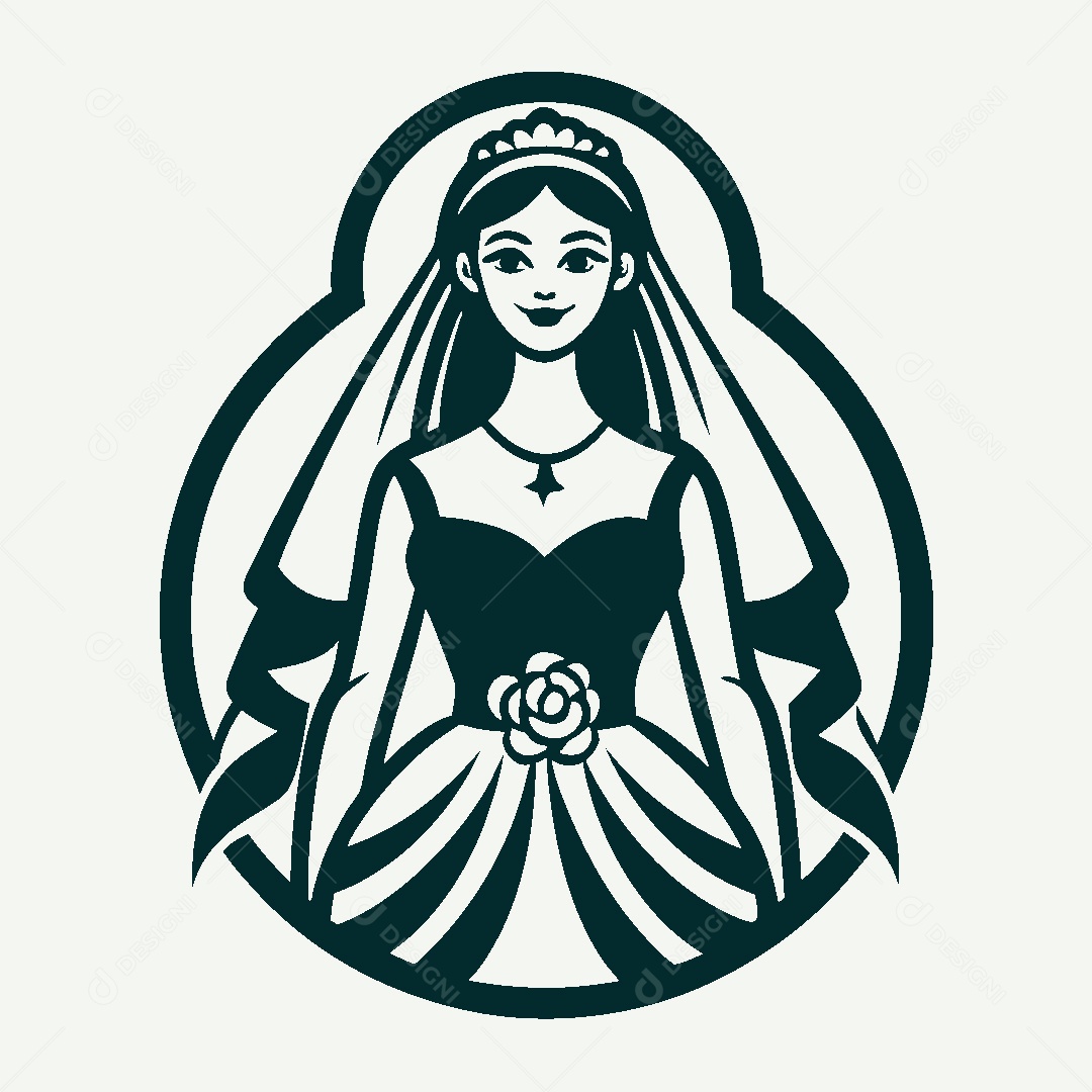 Modelo de Logo de Noiva Vetor EPS