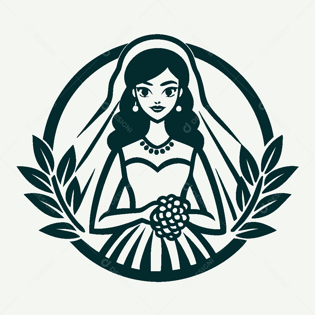 Modelo de Logo de Noiva Vetor EPS