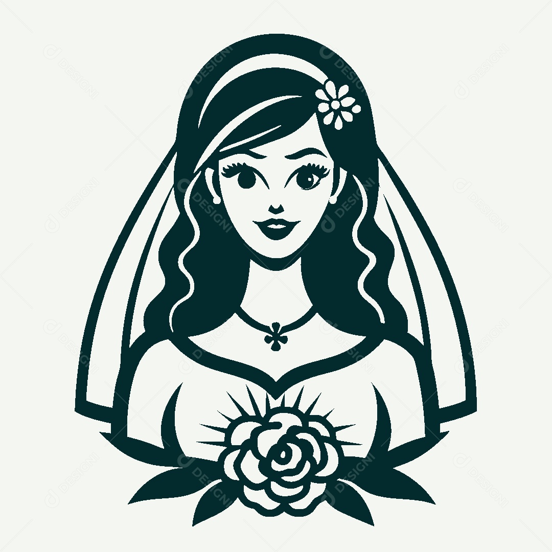 Modelo de Logo de Noiva Vetor EPS