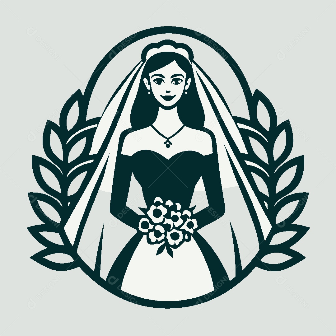 Modelo de Logo de Noiva Vetor EPS