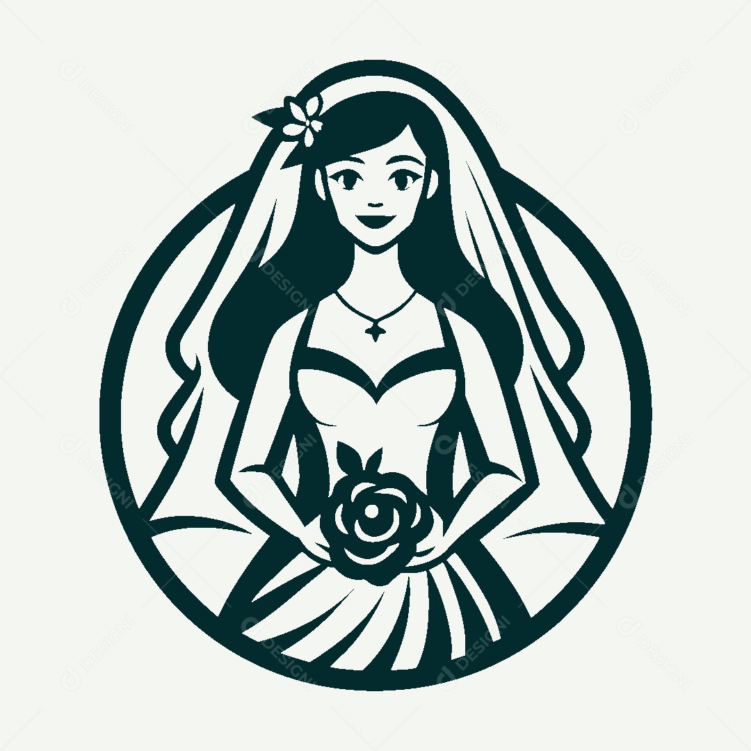 Modelo de Logo de Noiva Vetor EPS