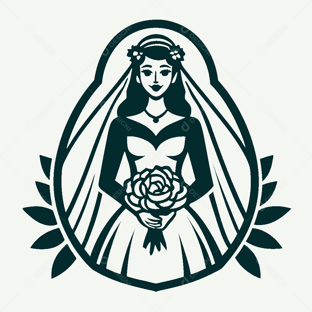 Modelo de Logo de Noiva Vetor EPS