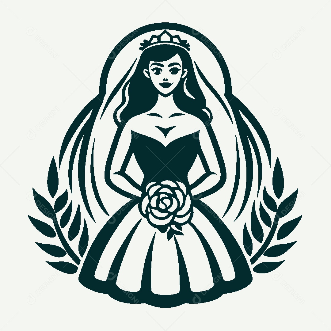 Modelo de Logo de Noiva Vetor EPS