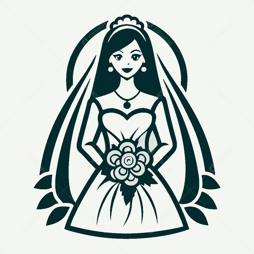 Modelo de Logo de Noiva Vetor EPS