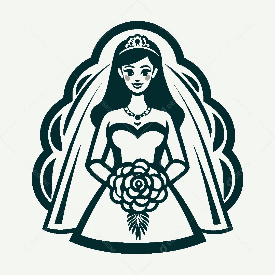 Modelo de Logo de Noiva Vetor EPS