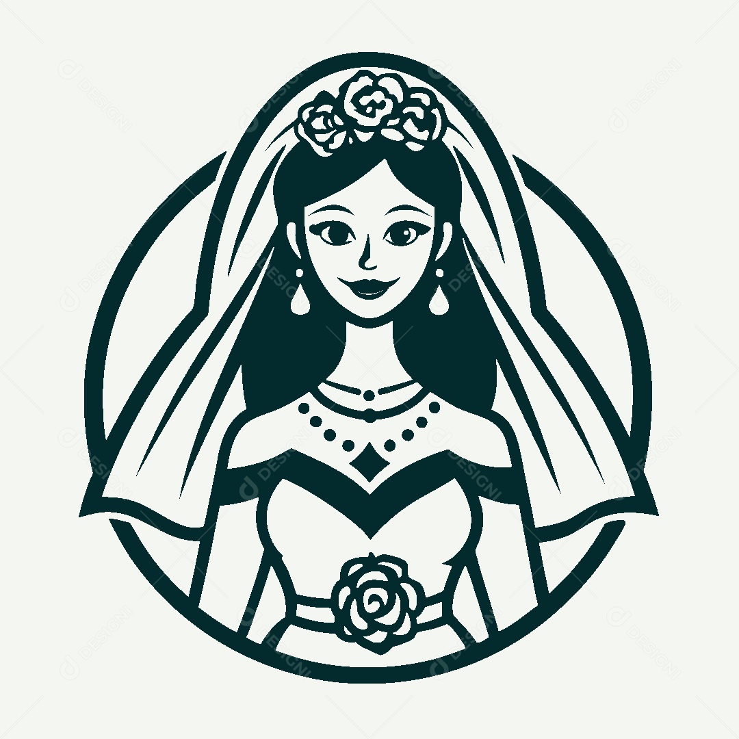 Modelo de Logo de Noiva Vetor EPS