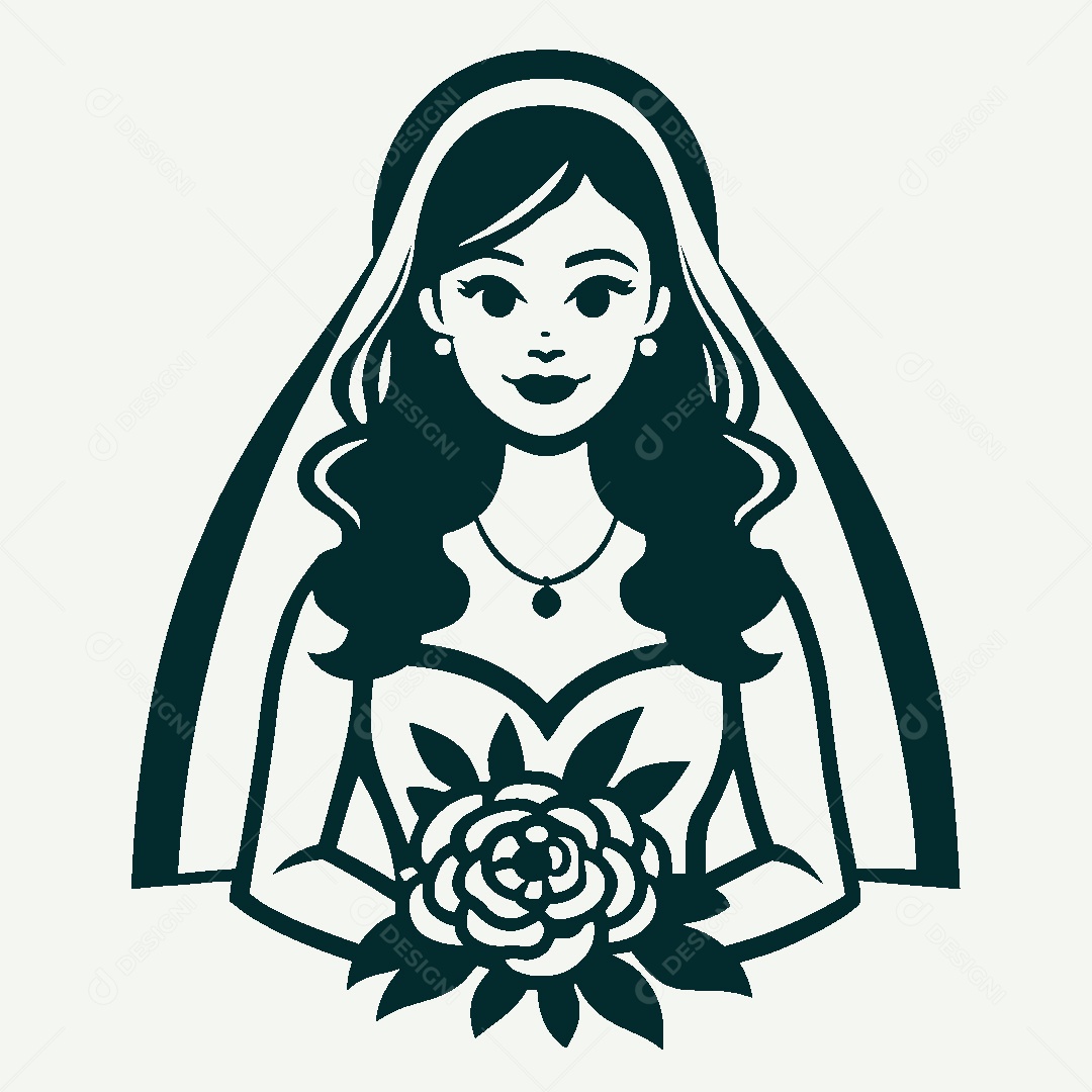 Modelo de Logo de Noiva Vetor EPS