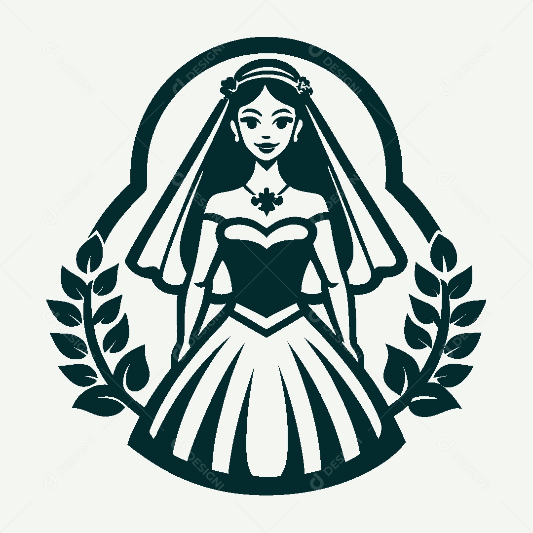Modelo de Logo de Noiva Vetor EPS