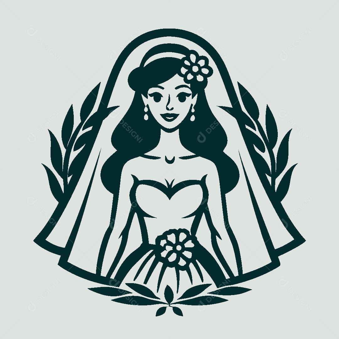 Modelo de Logo de Noiva Vetor EPS