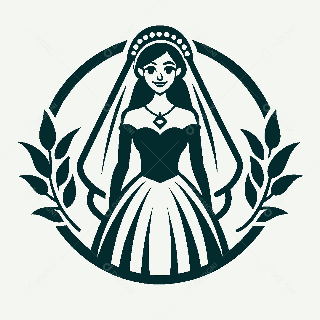 Modelo de Logo de Noiva Vetor EPS