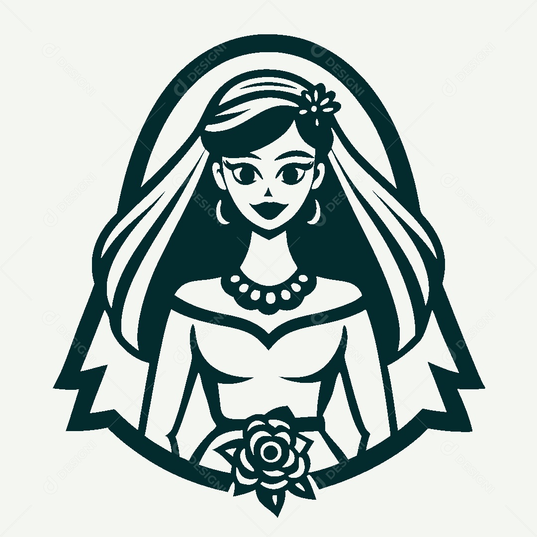 Modelo de Logo de Noiva Vetor EPS