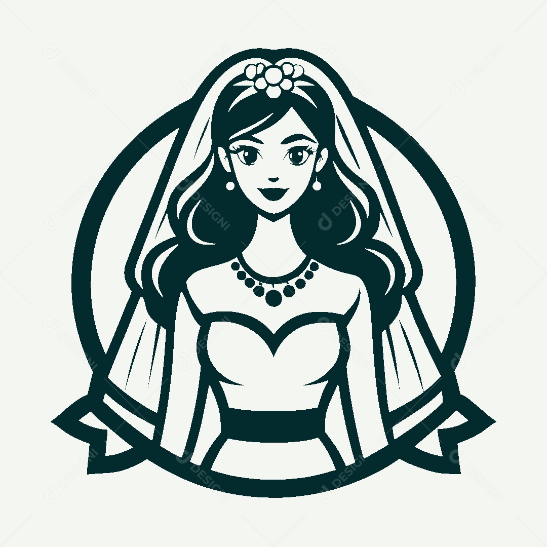 Modelo de Logo de Noiva Vetor EPS