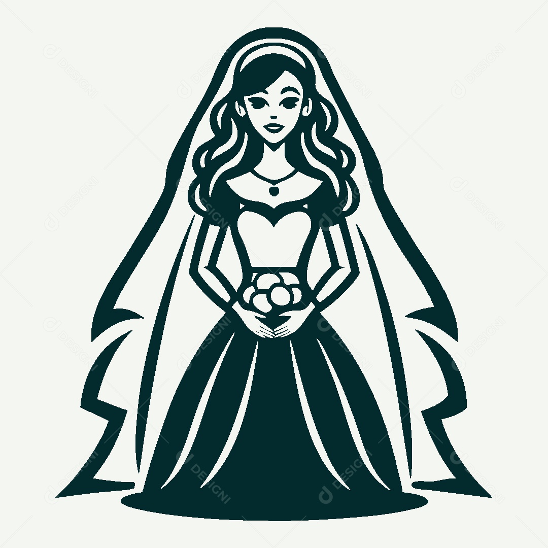 Modelo de Logo de Noiva Vetor EPS