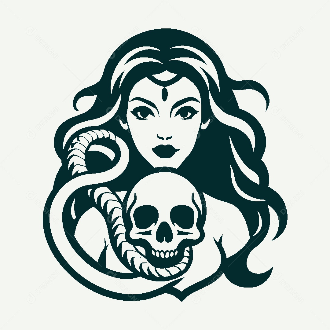 Modelo de Logo de Bruxa Vetor EPS