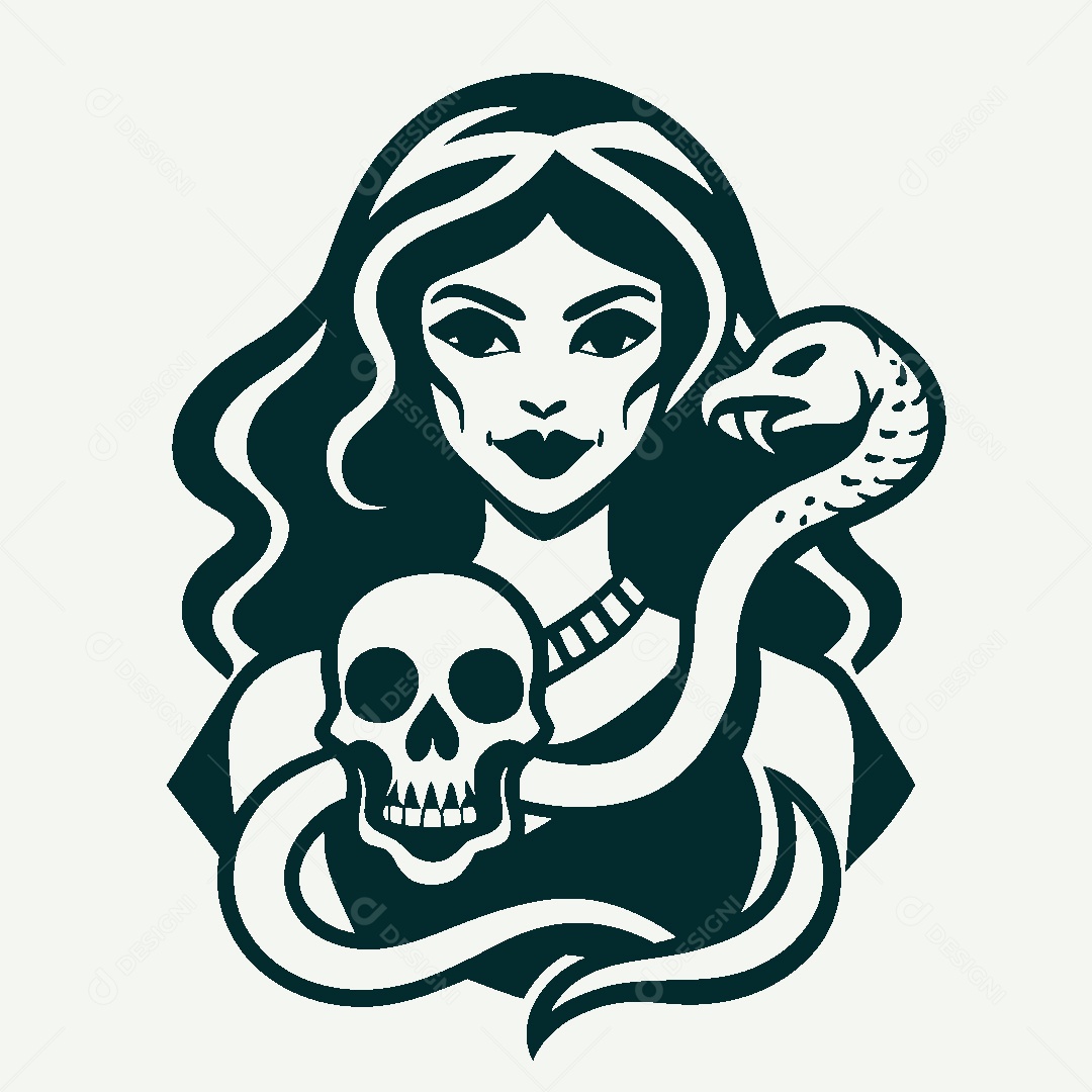 Modelo de Logo de Bruxa Vetor EPS