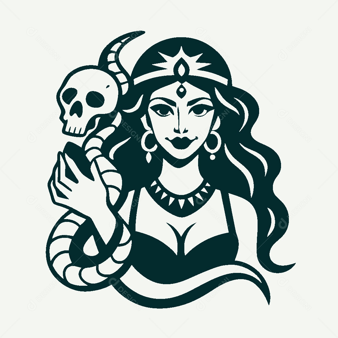 Modelo de Logo de Bruxa Vetor EPS