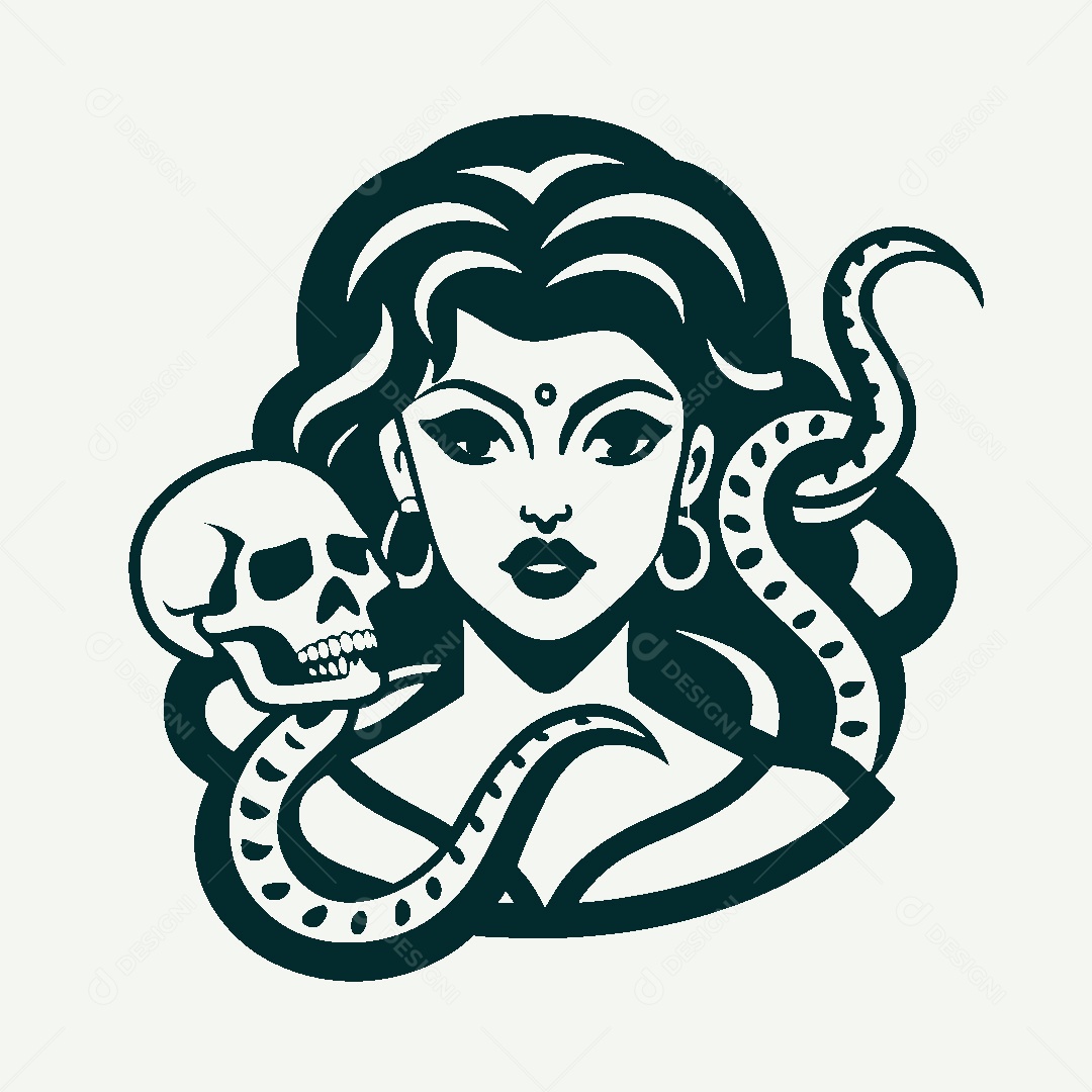 Modelo de Logo de Bruxa Vetor EPS