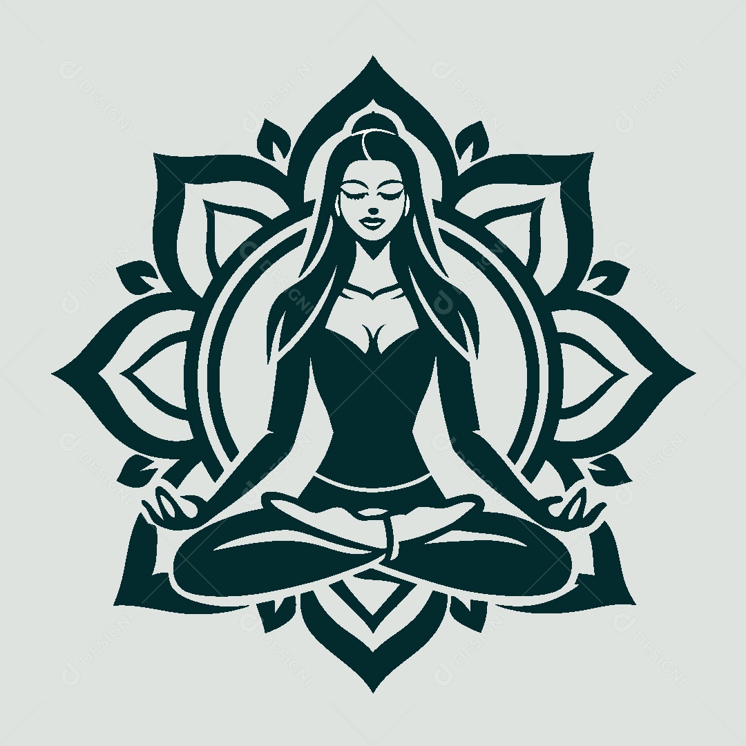 Modelo de Logo de Yoga Vetor EPS