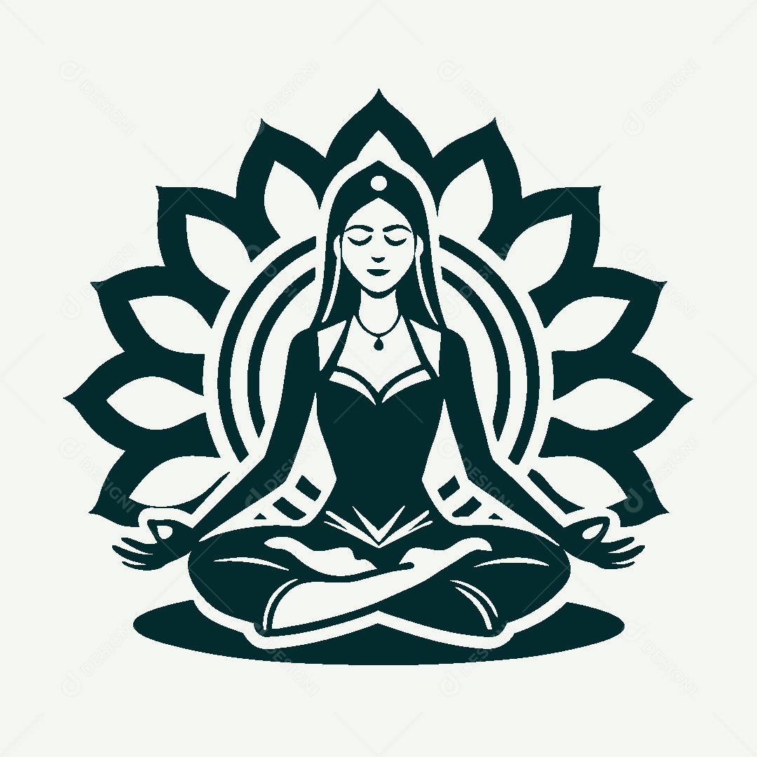 Modelo de Logo de Yoga Vetor EPS