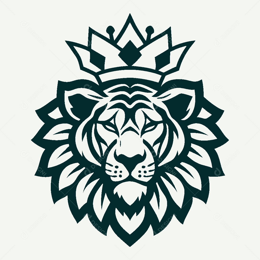 Modelo de Logo de Rei Leão Vetor EPS