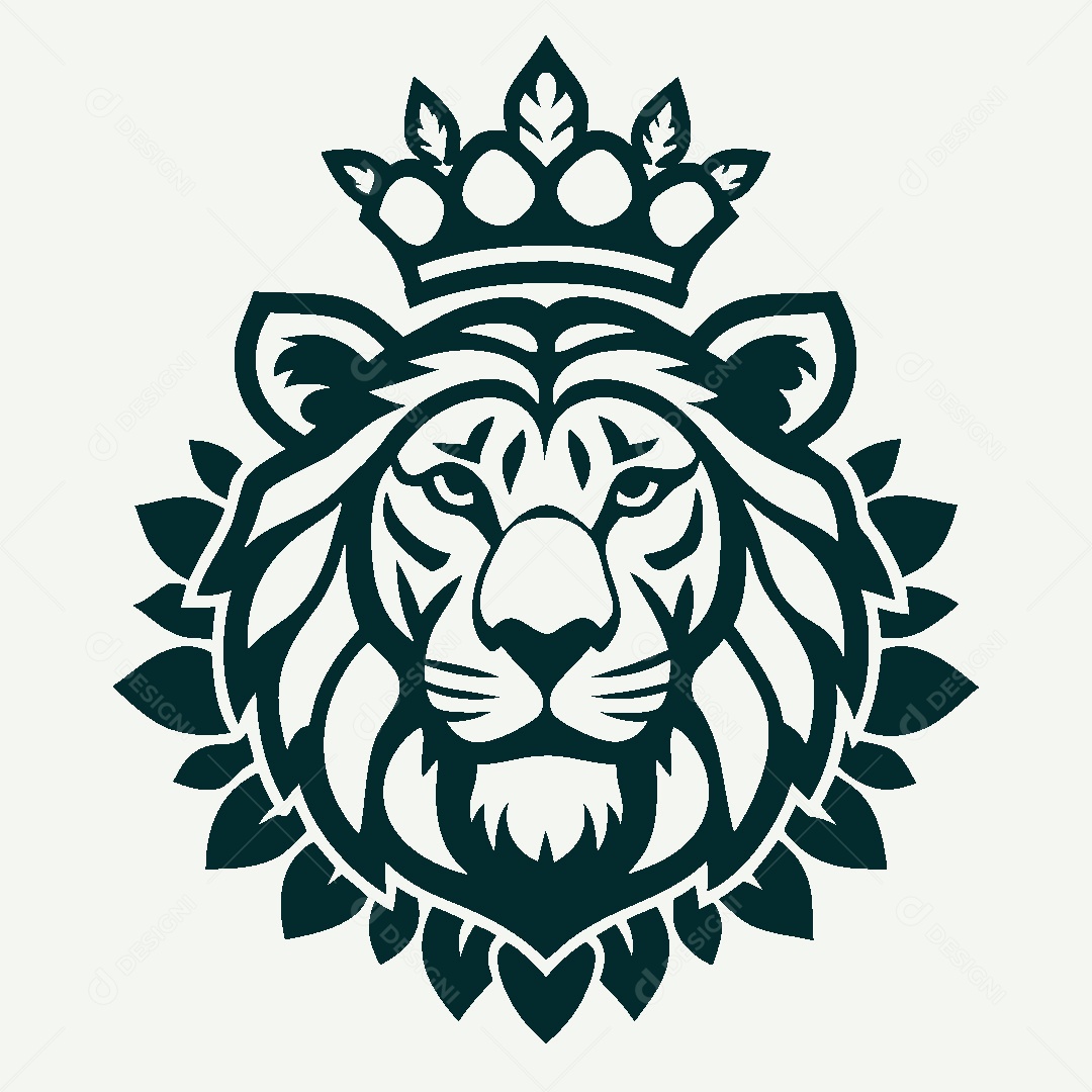 Modelo de Logo de Rei Leão Vetor EPS