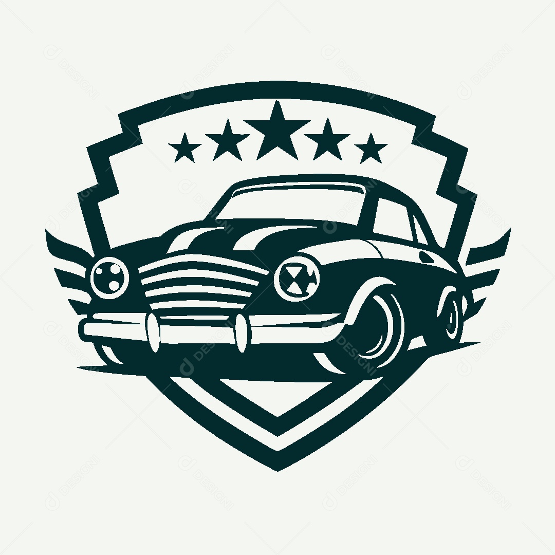 Modelo de Logo de Carros Clássicos Vetor EPS