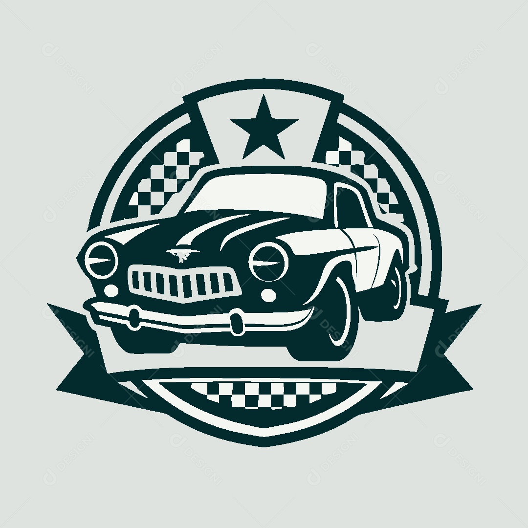 Modelo de Logo de Carros Clássicos Vetor EPS