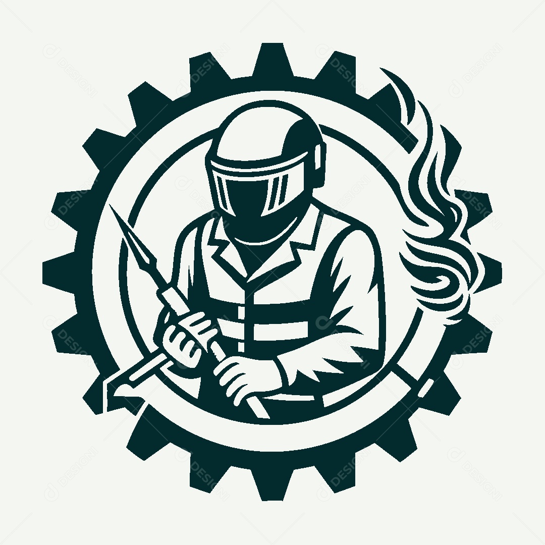 Modelo de Logo de Soldador Vetor EPS
