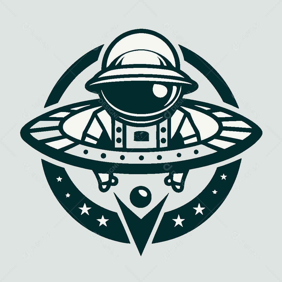 Modelo de Logo de Astronauta Vetor EPS