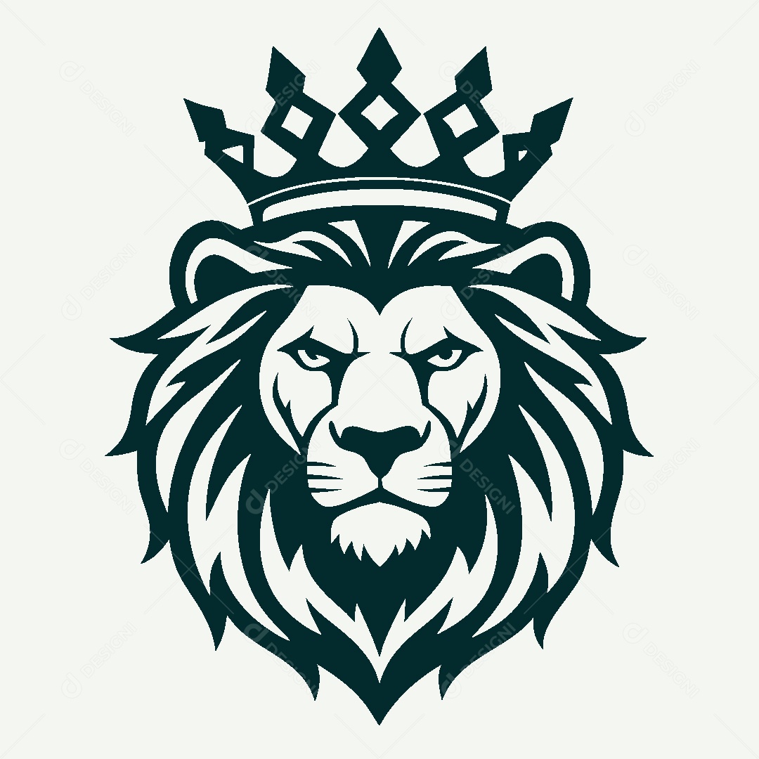Modelo de Logo de Rei Leão Vetor EPS