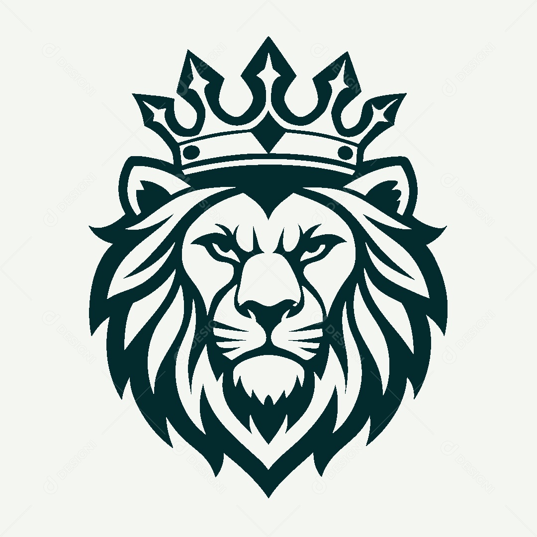 Modelo de Logo de Rei Leão Vetor EPS