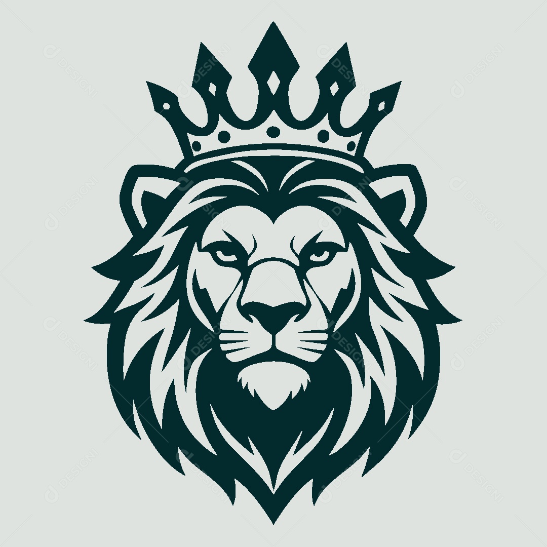 Modelo de Logo de Rei Leão Vetor EPS