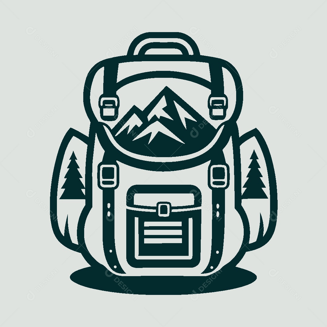 Modelo de Logo de Mochila Vetor EPS