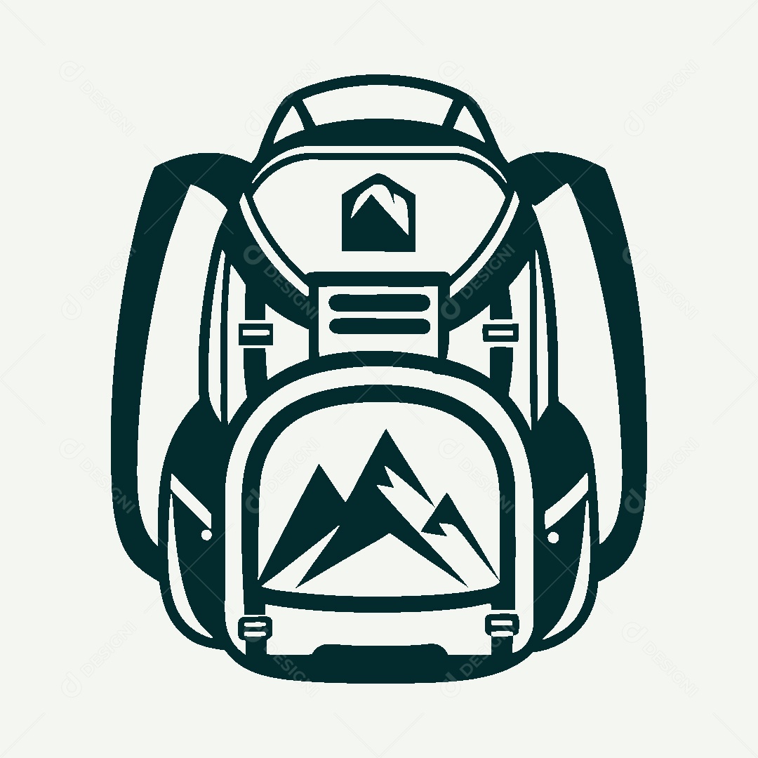 Modelo de Logo de Mochila Vetor EPS