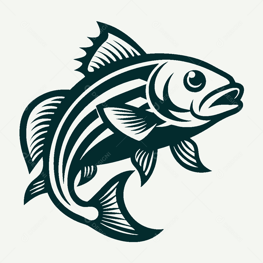 Modelo de Logo de Peixe Vetor EPS