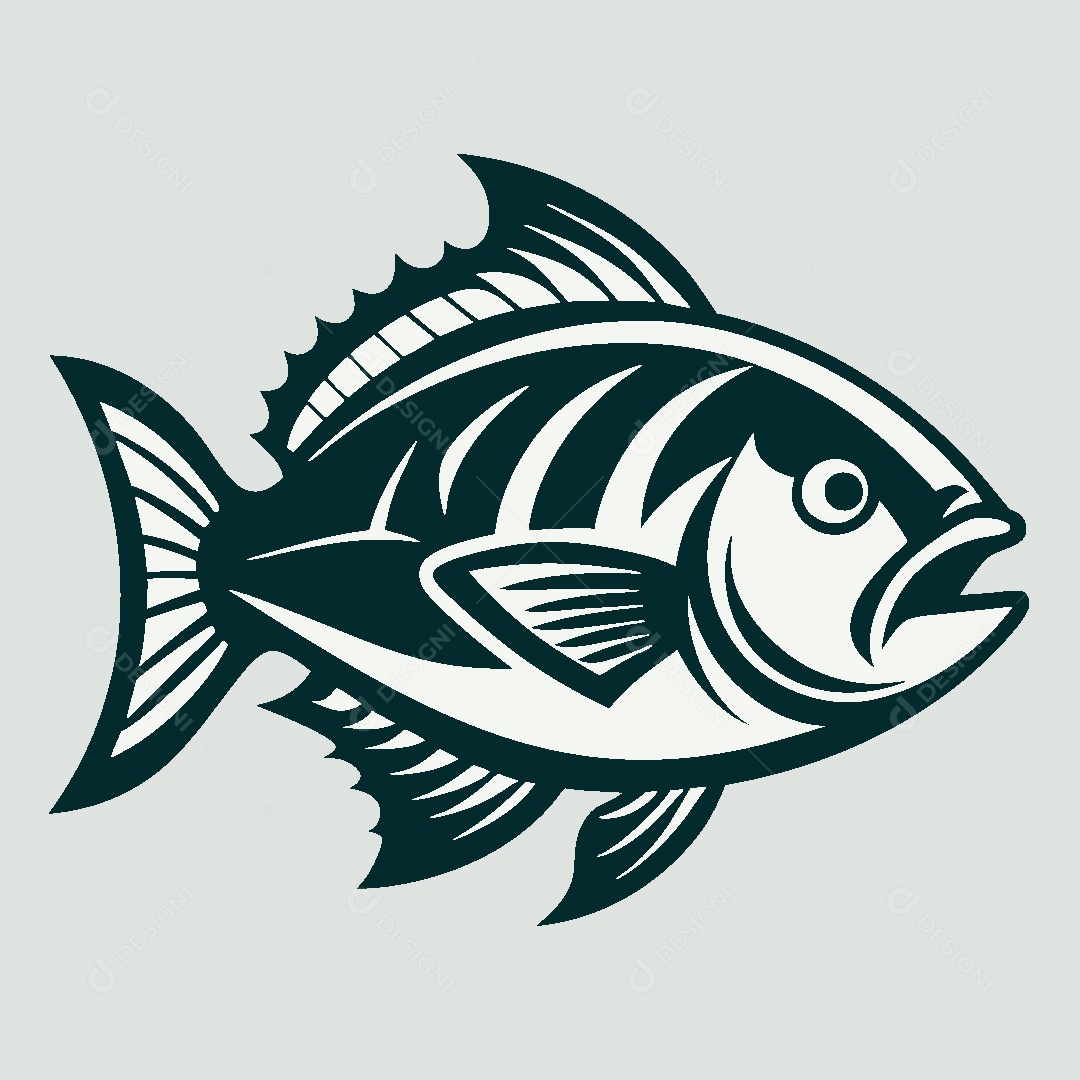 Modelo de Logo de Peixe Vetor EPS