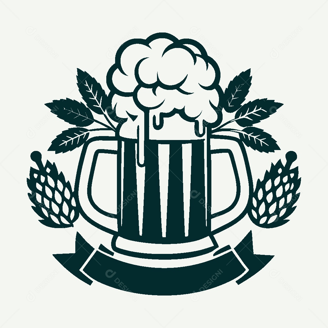 Modelo de Logo de Chope Vetor EPS