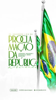Story Dia da Proclamação da República 15 de Novembro Social Media PSD Editável